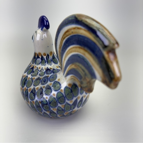 Vintage Signed HandPainted Tonala Mexican Folk Art Pottery Rooster - Picture 6 of 12